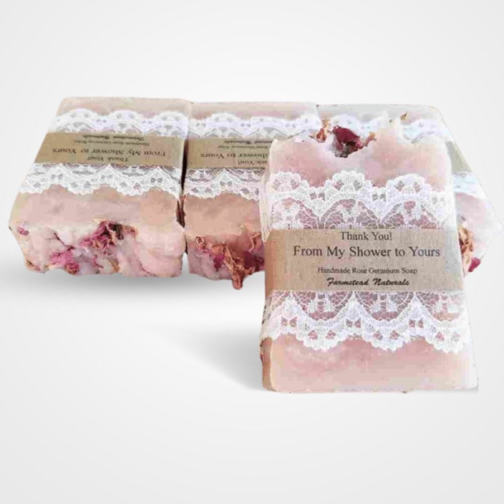 Large Rose Geranium Soap Favors